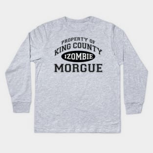 Property of King County Morgue Oval Kids Long Sleeve T-Shirt